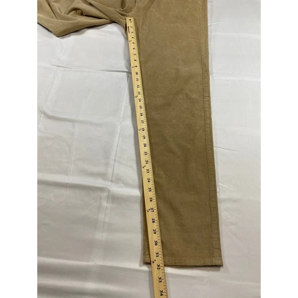 Faherty Brand Mens Tan‎ Khaki Corduroy 5-Pocket Straight Leg Pants